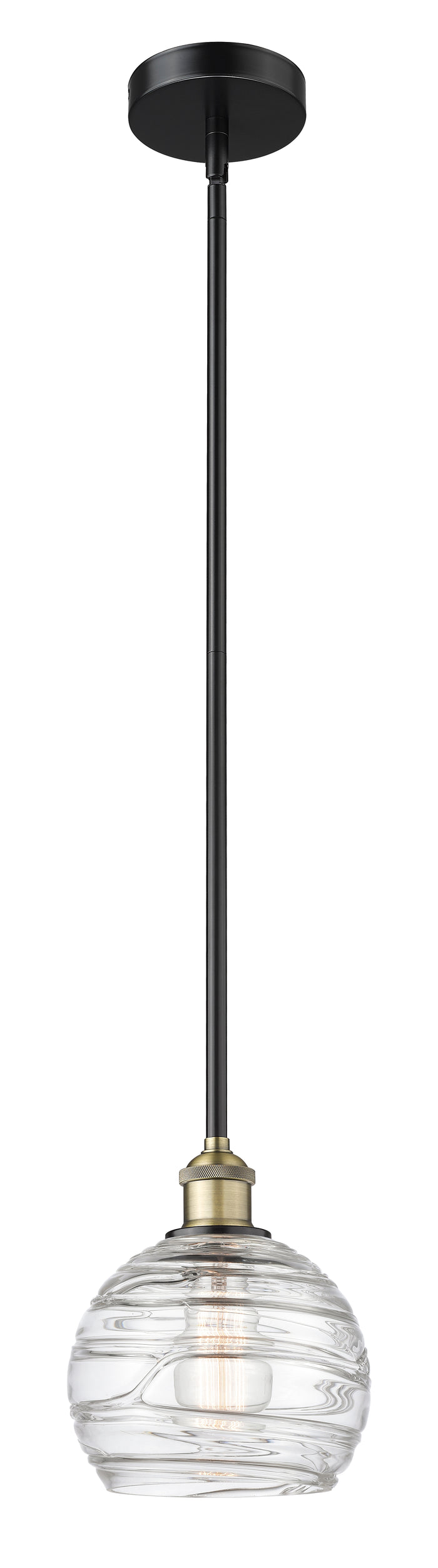 Edison Mini Pendant Antique Brass 8 Inch