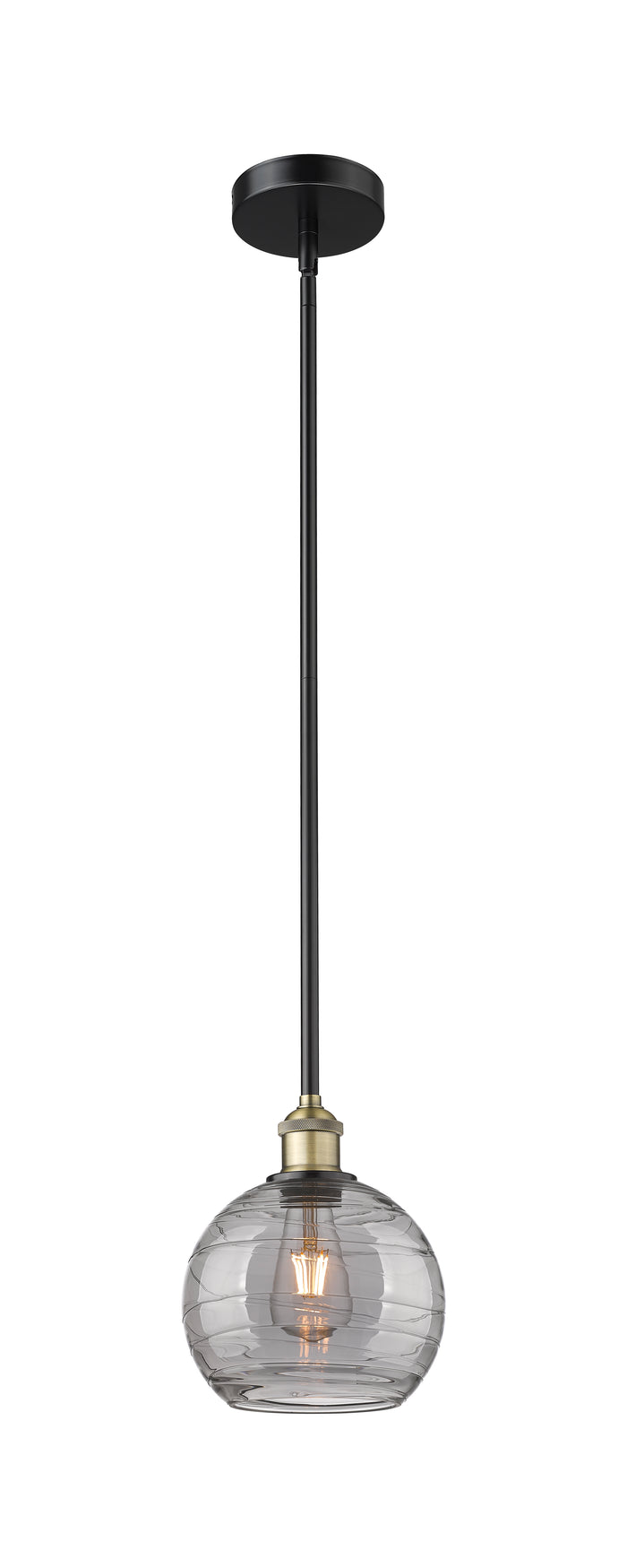 Edison Mini Pendant Antique Brass 8 Inch