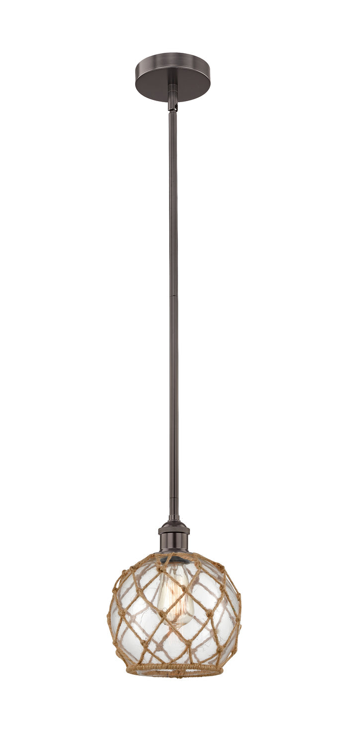 Oil Rubbed Bronze / Clear Glass with Brown Rope