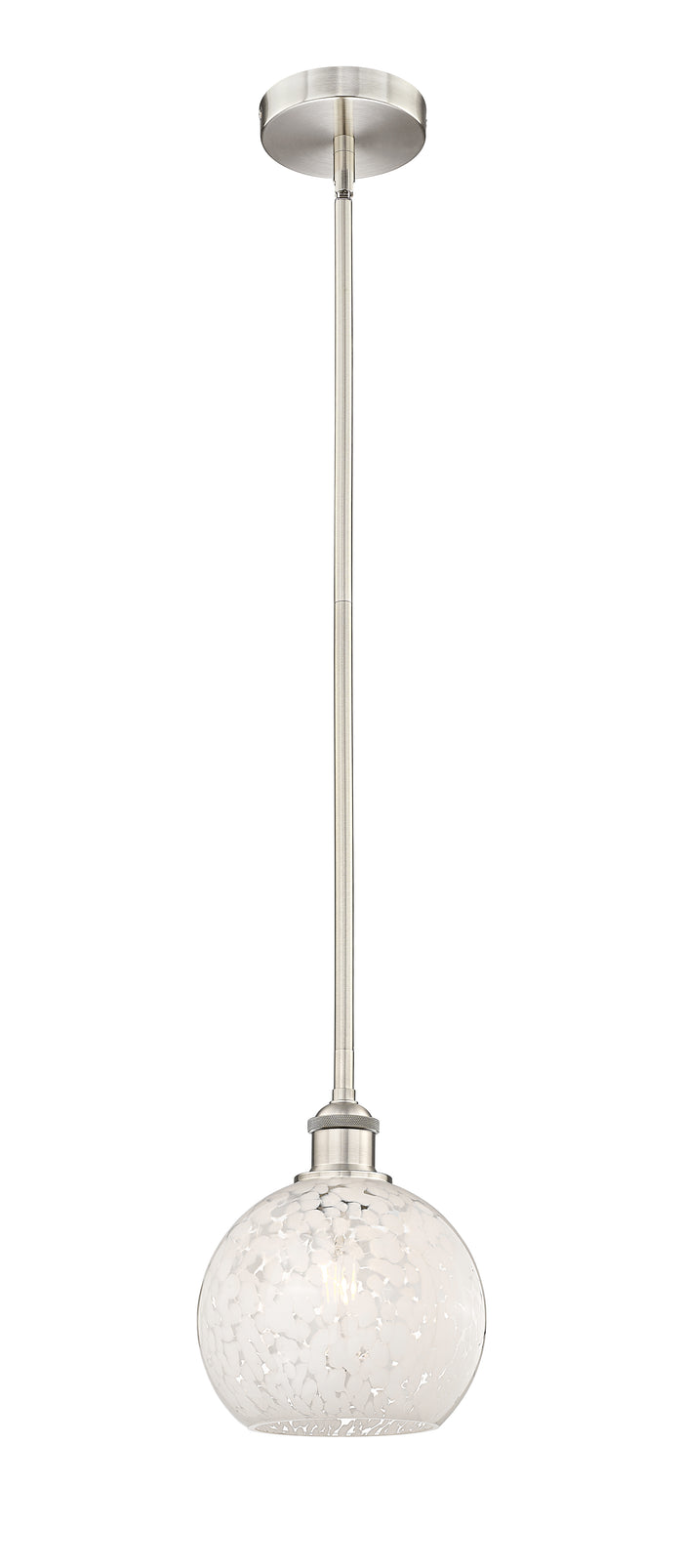 Brushed Satin Nickel / White Mouchette