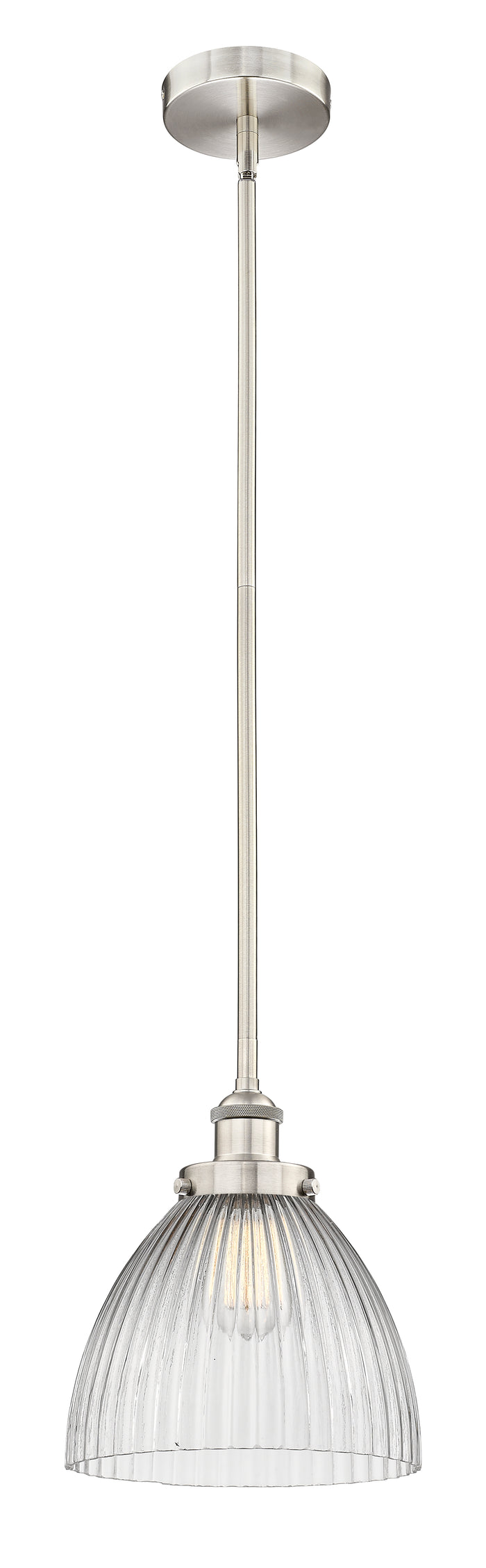 Brushed Satin Nickel / Clear Halophane