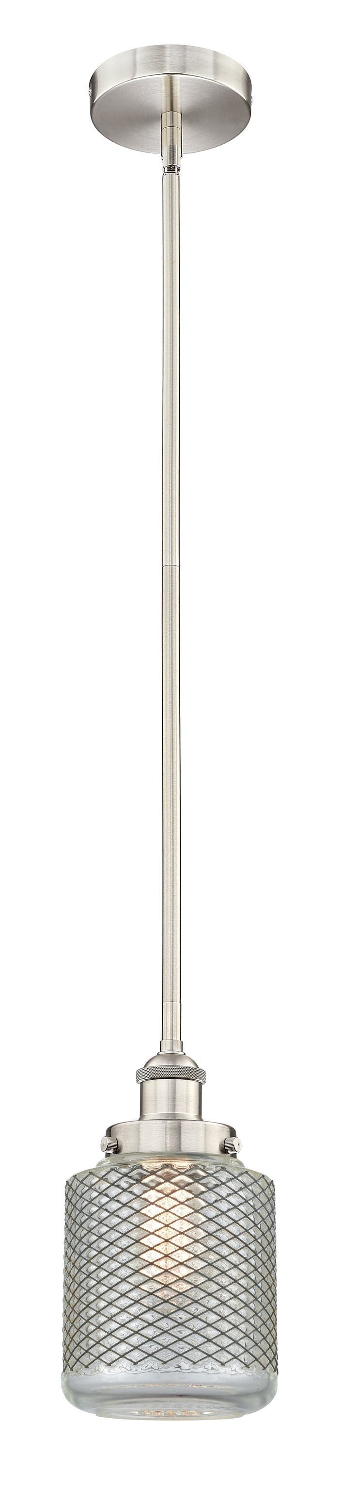 Brushed Satin Nickel / Clear Wire Mesh