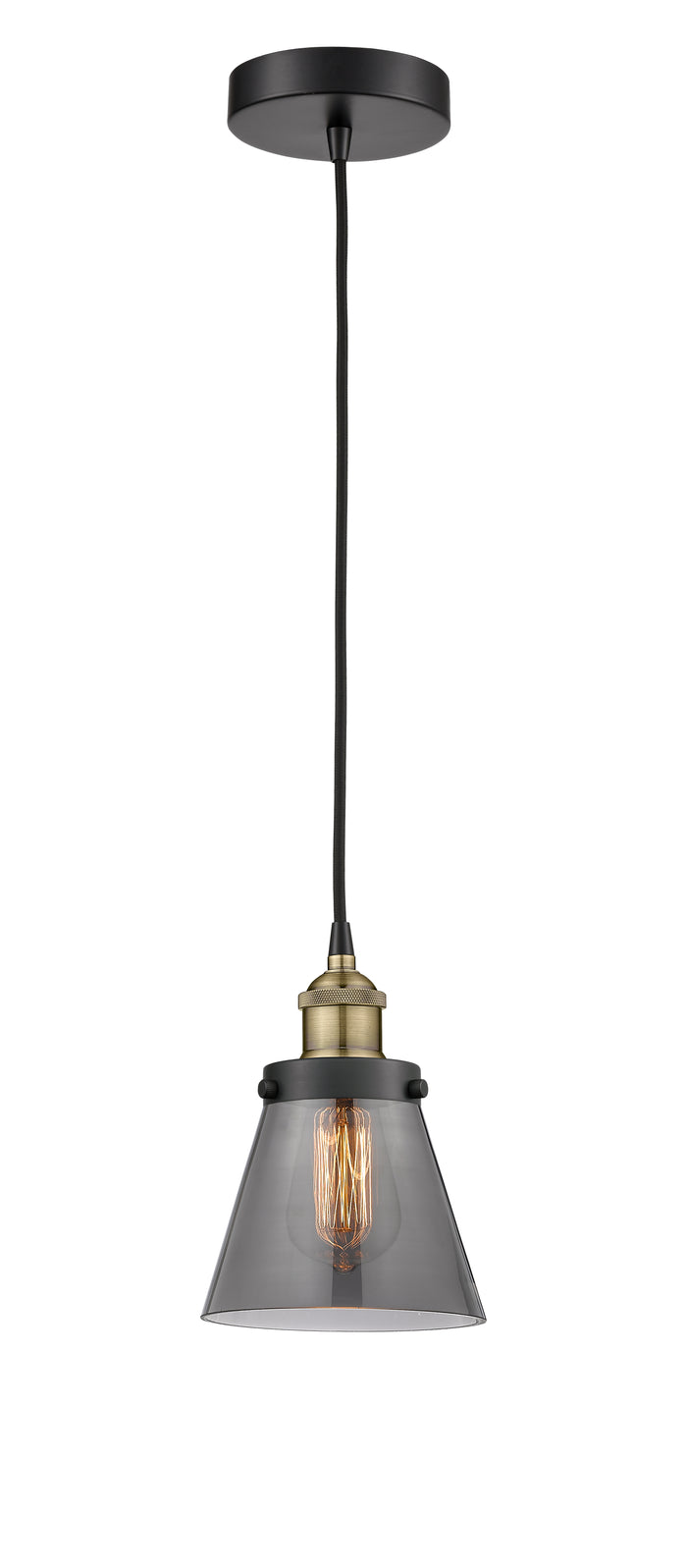 Black Antique Brass / Light Smoke