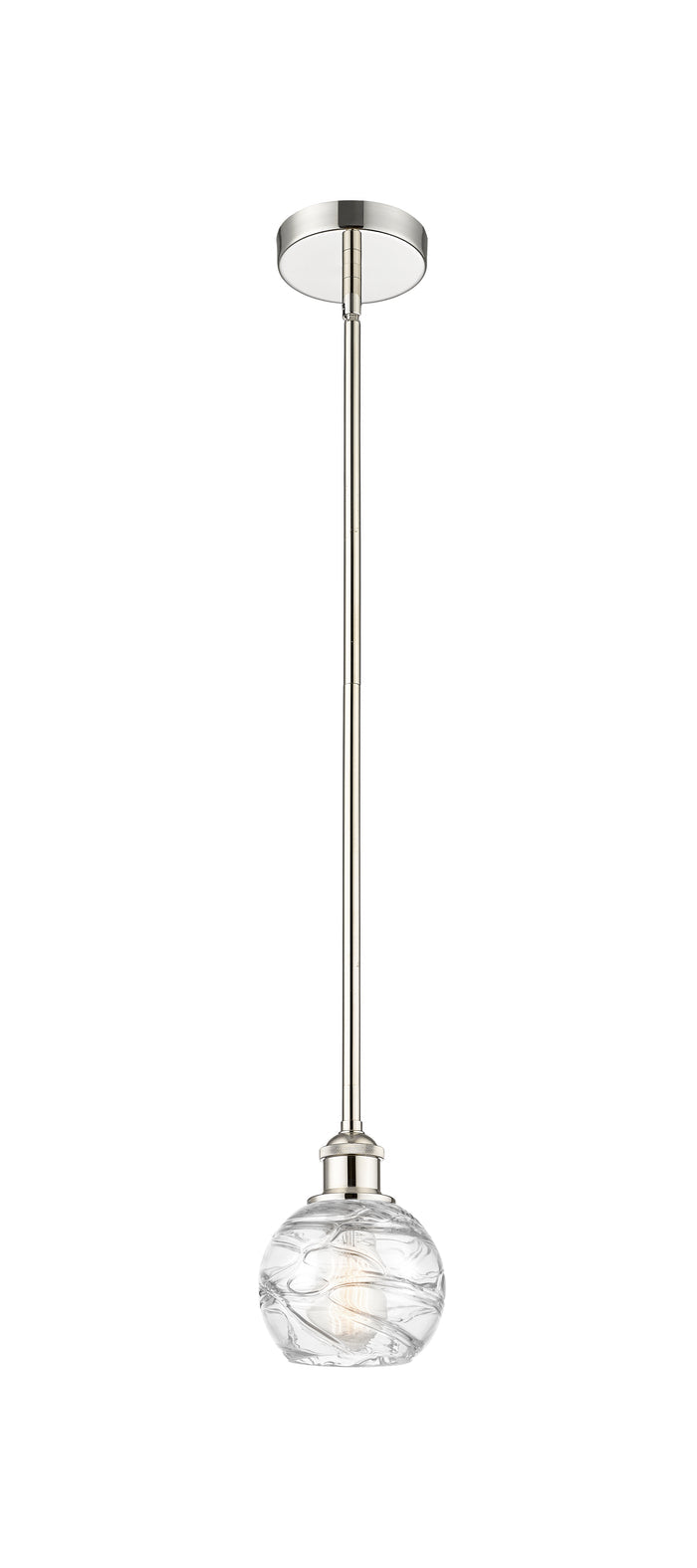 Polished Nickel / Clear Deco Swirl