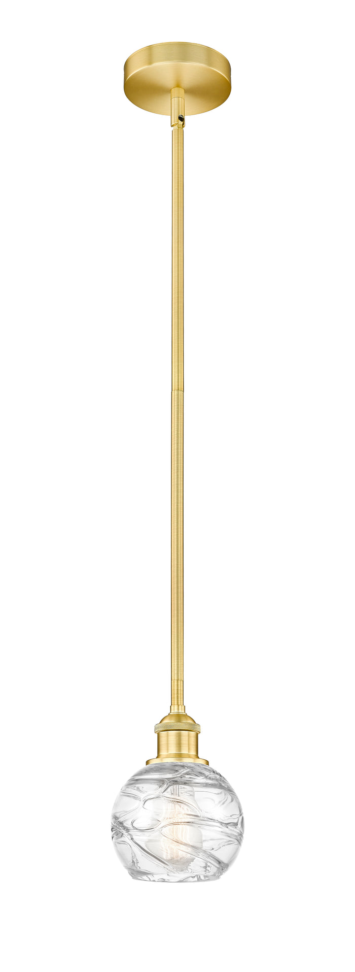 Satin Gold / Clear Deco Swirl