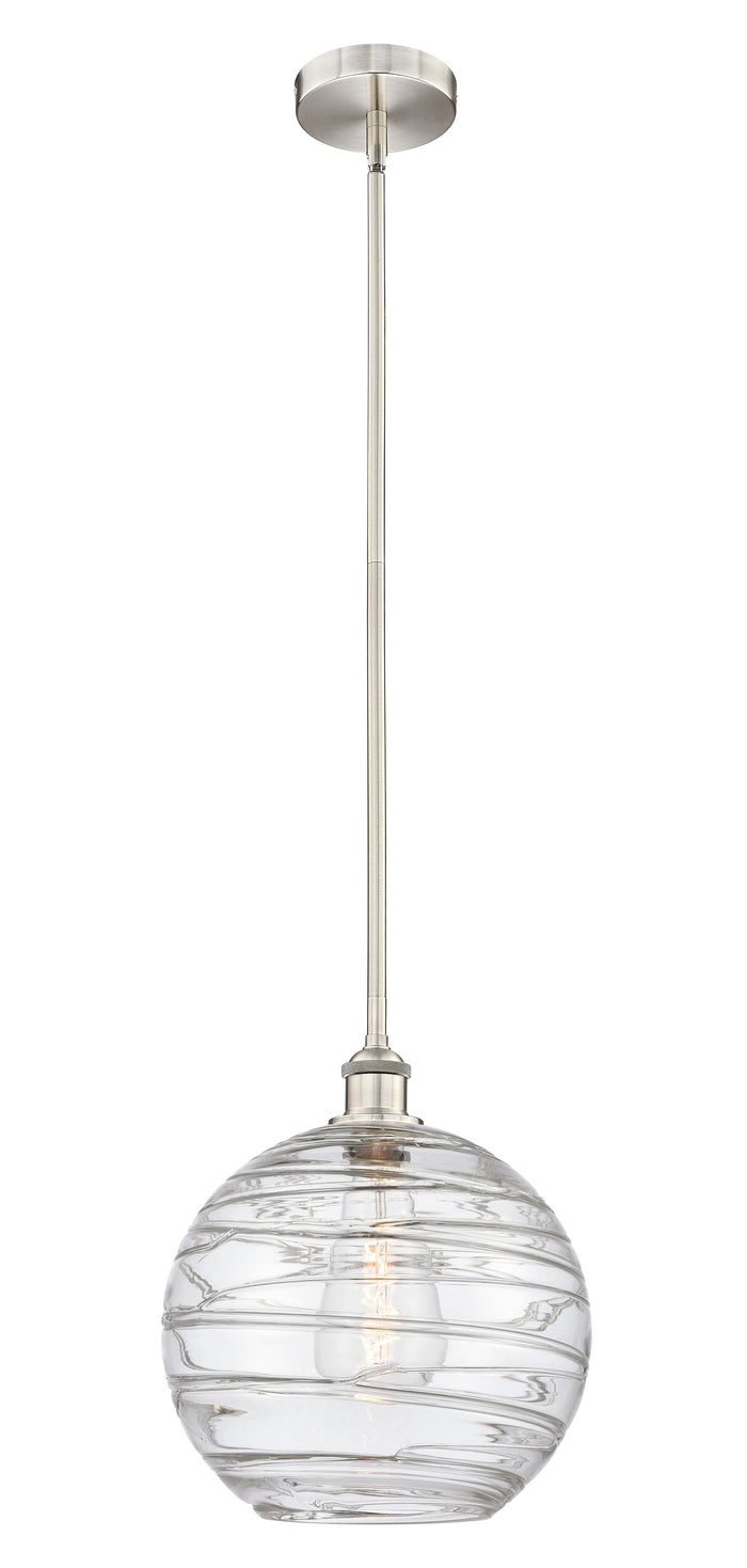 Brushed Satin Nickel / Clear Deco Swirl