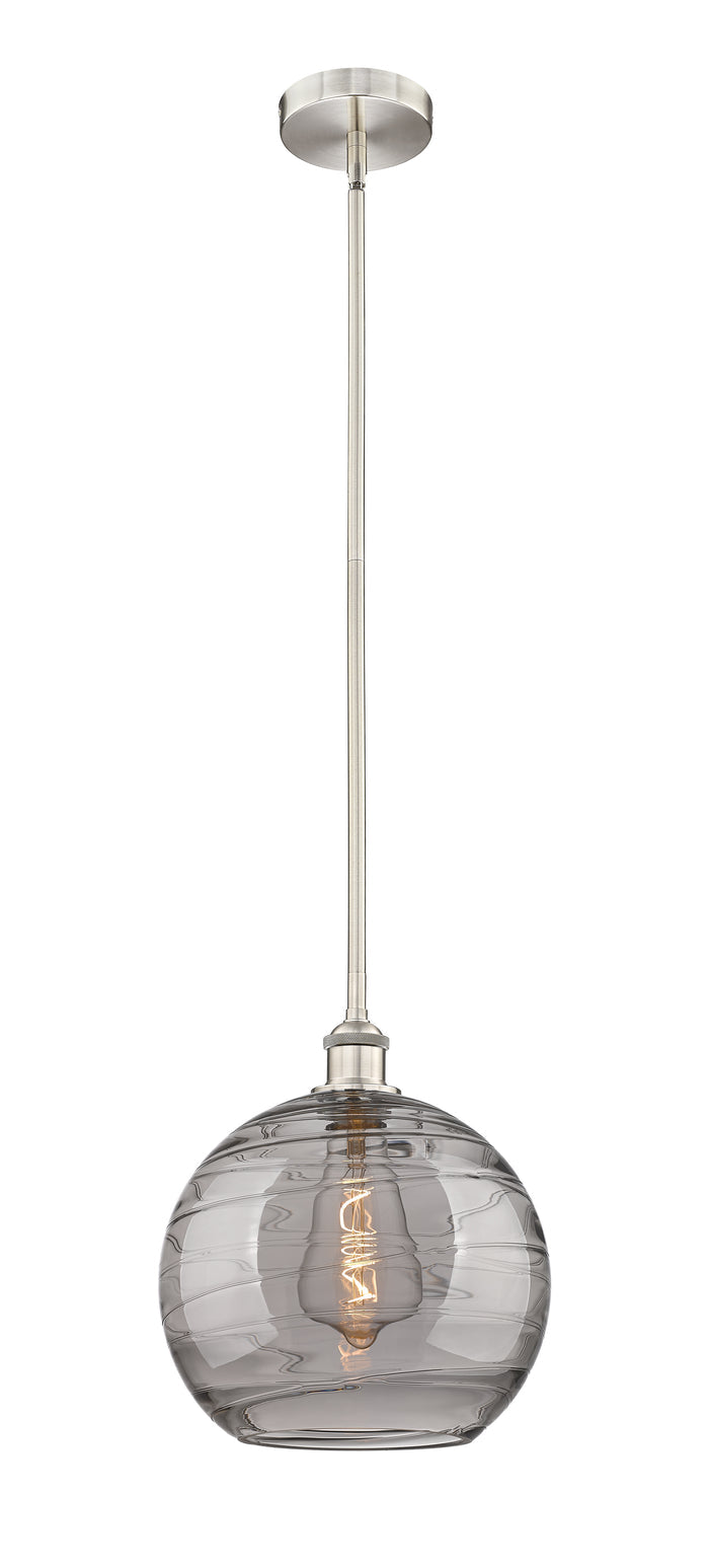 Brushed Satin Nickel / Light Smoke Deco Swirl