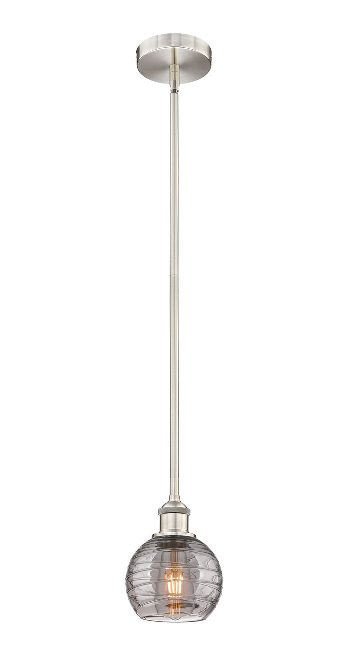 Brushed Satin Nickel / Light Smoke Deco Swirl