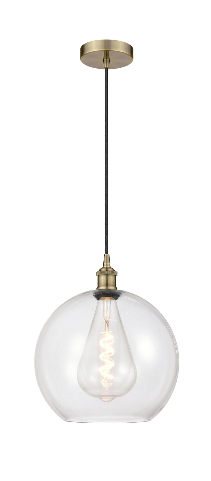 Edison Mini Pendant Antique Brass Finish