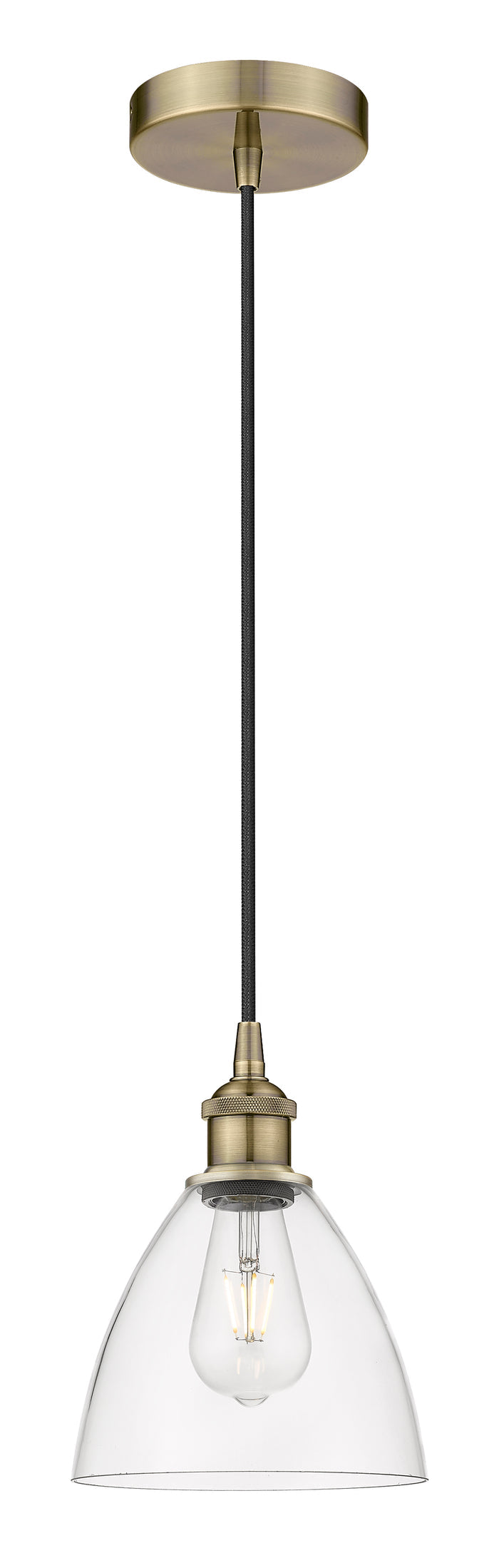 Edison Mini Pendant Antique Brass Finish