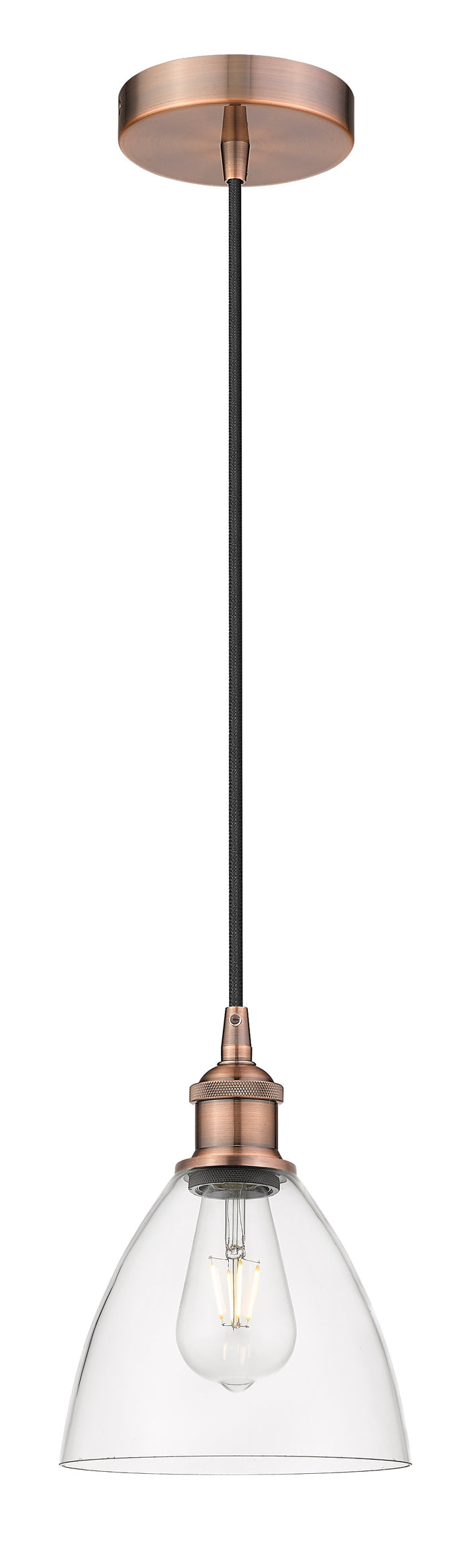 Edison Mini Pendant Antique Brass Finish