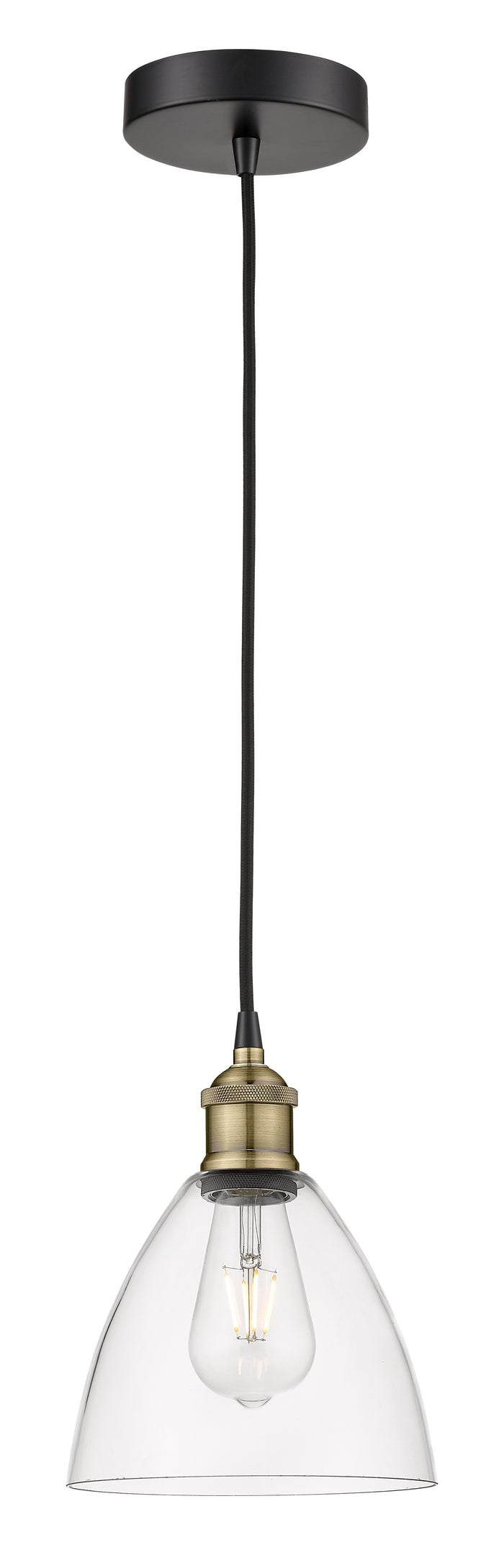 Edison Mini Pendant Antique Brass Finish