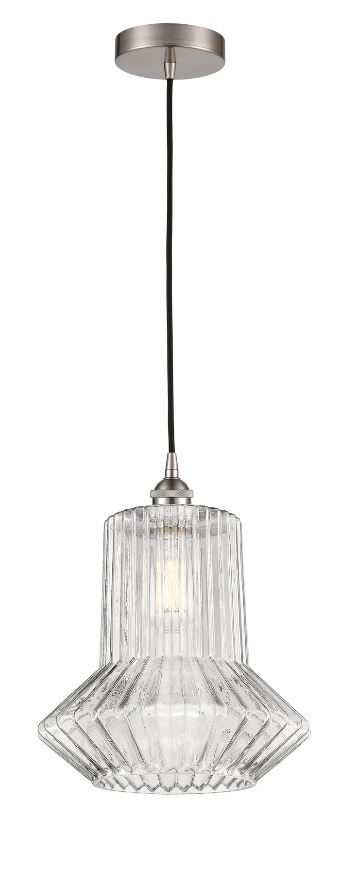 Brushed Satin Nickel / Clear Fluted