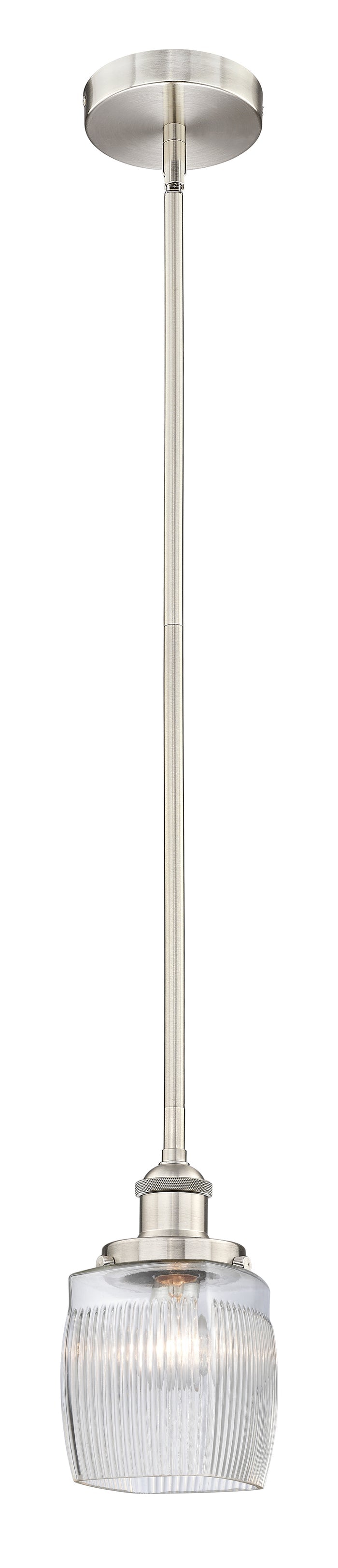 Brushed Satin Nickel / Clear Halophane