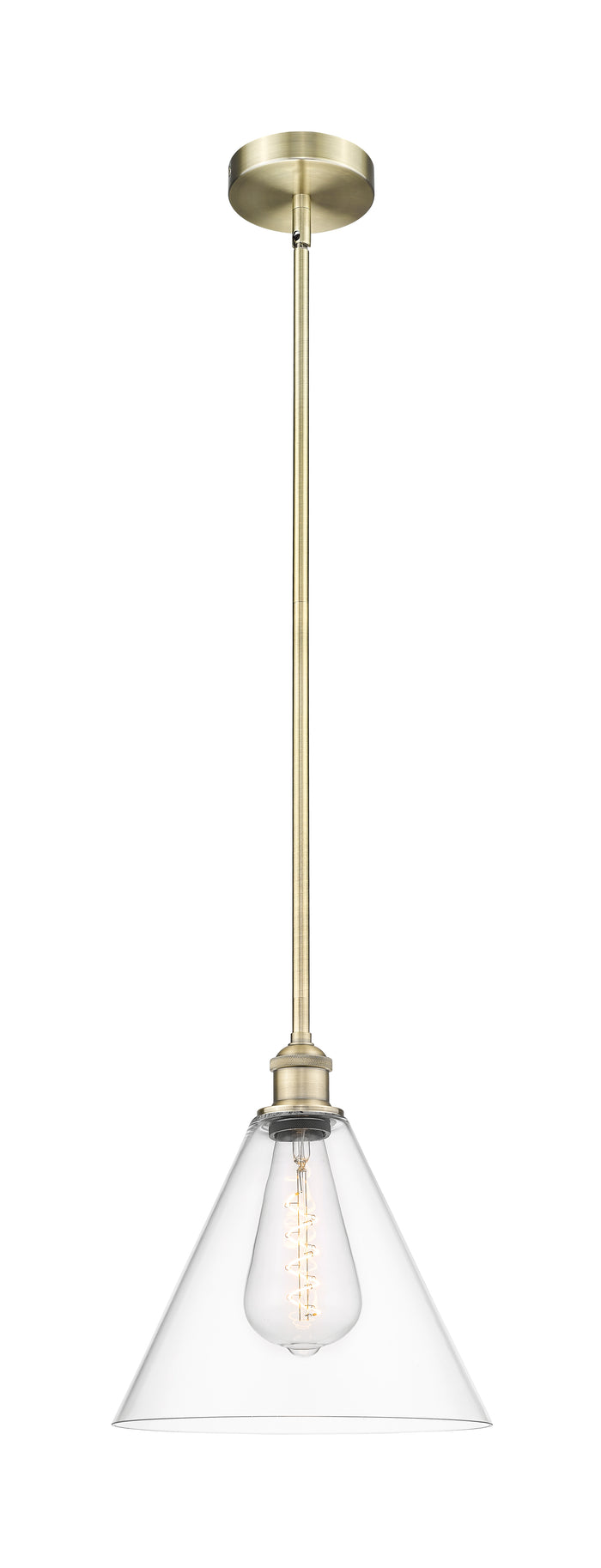 Edison Mini Pendant Antique Brass Glass