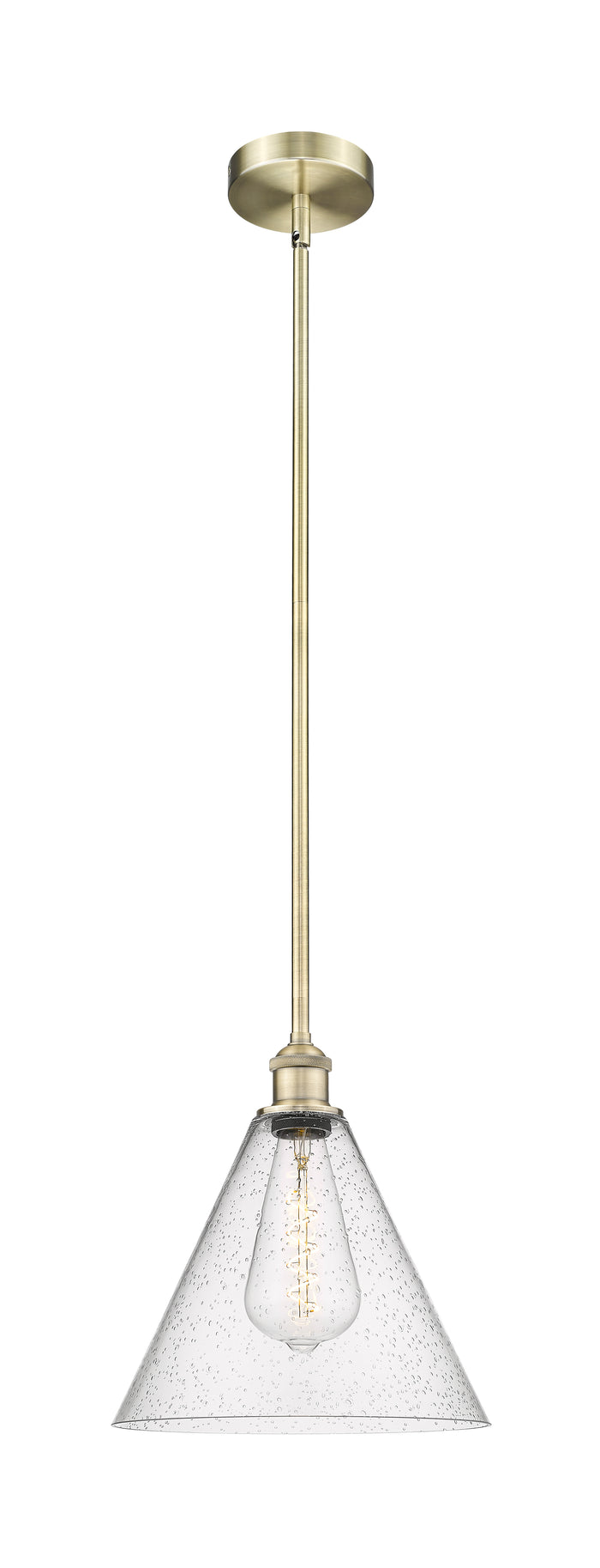Edison Mini Pendant Antique Brass Glass
