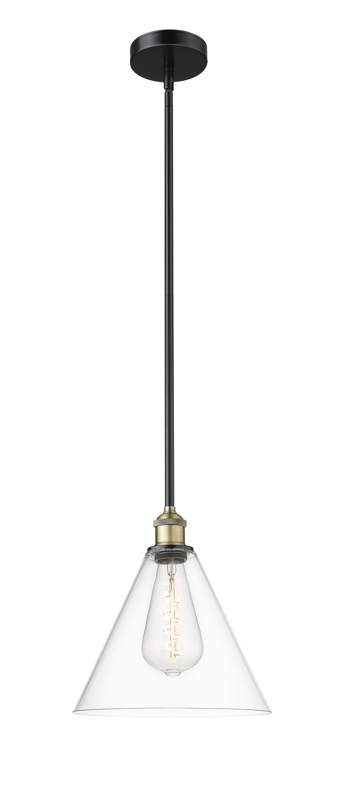 Edison Mini Pendant Antique Brass Glass