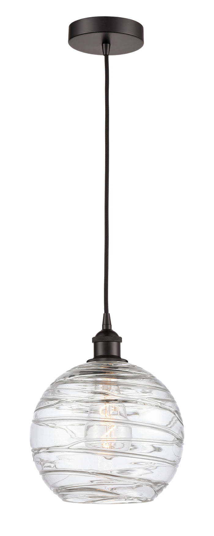 Oil Rubbed Bronze / Clear Deco Swirl