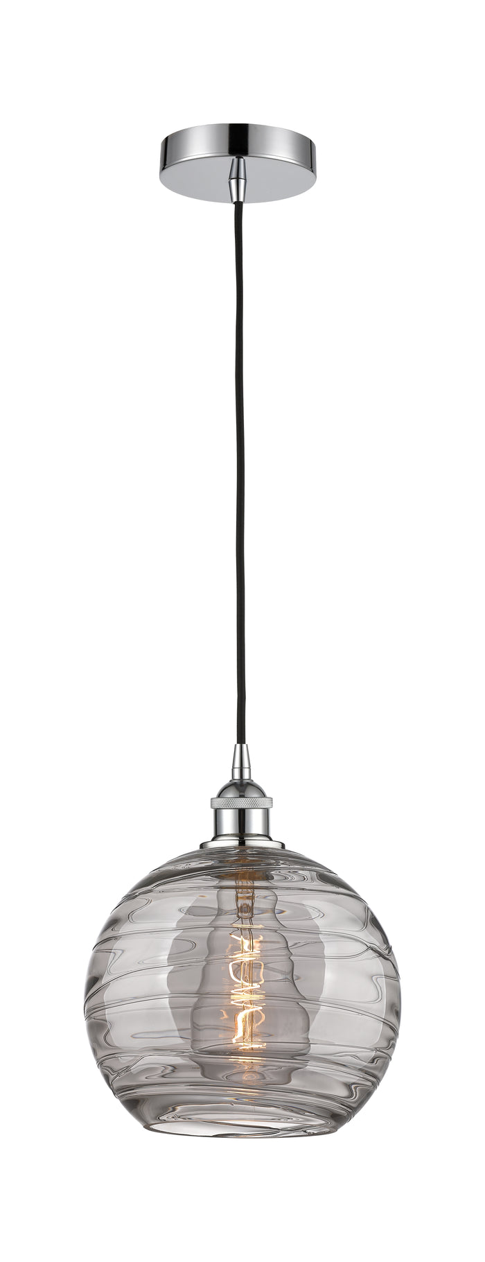 Polished Chrome / Light Smoke Deco Swirl