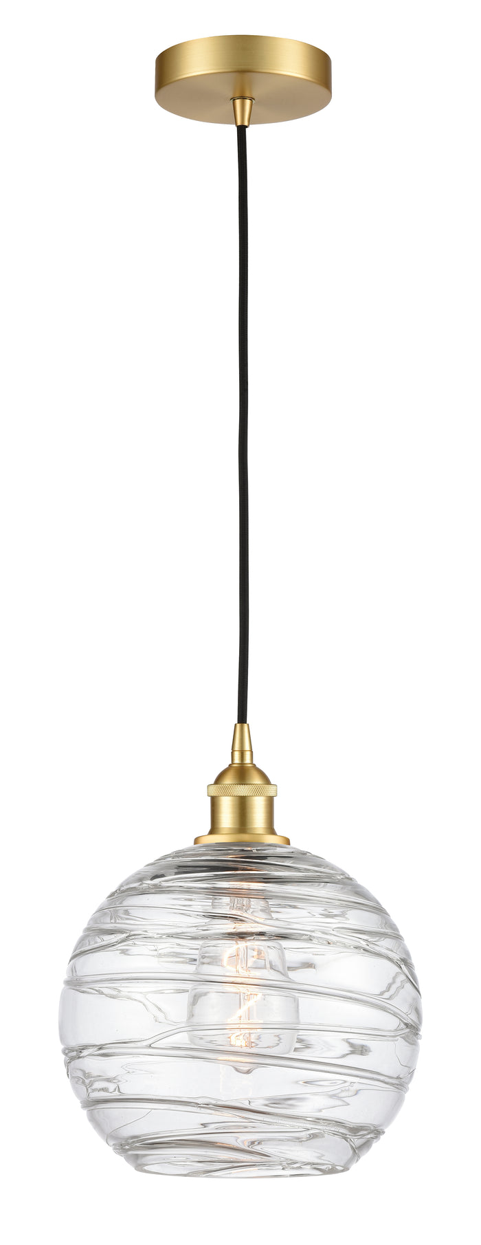 Satin Gold / Clear Deco Swirl