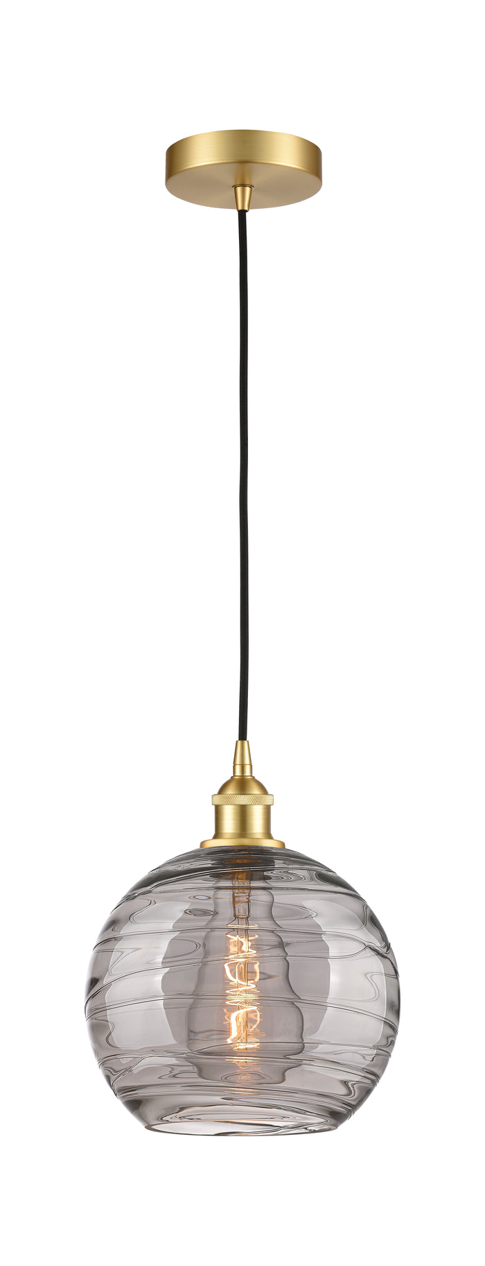 Satin Gold / Light Smoke Deco Swirl