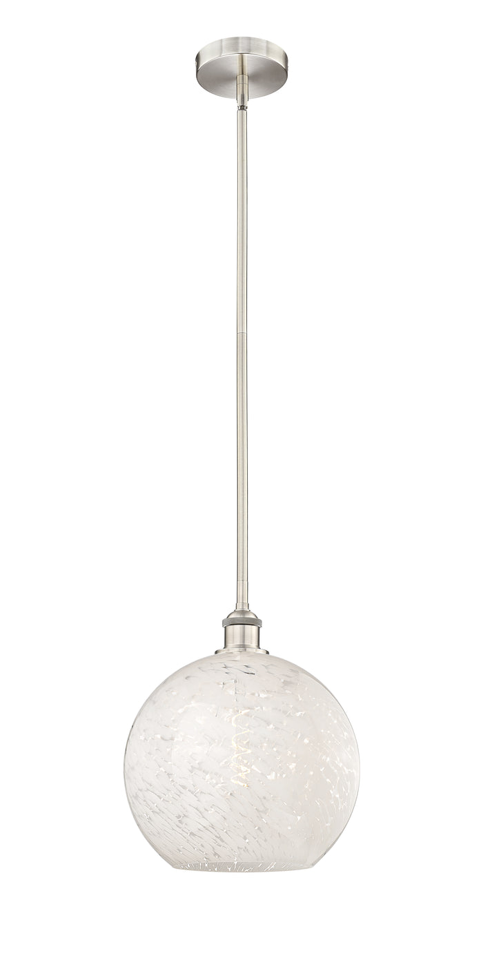 Brushed Satin Nickel / White Mouchette