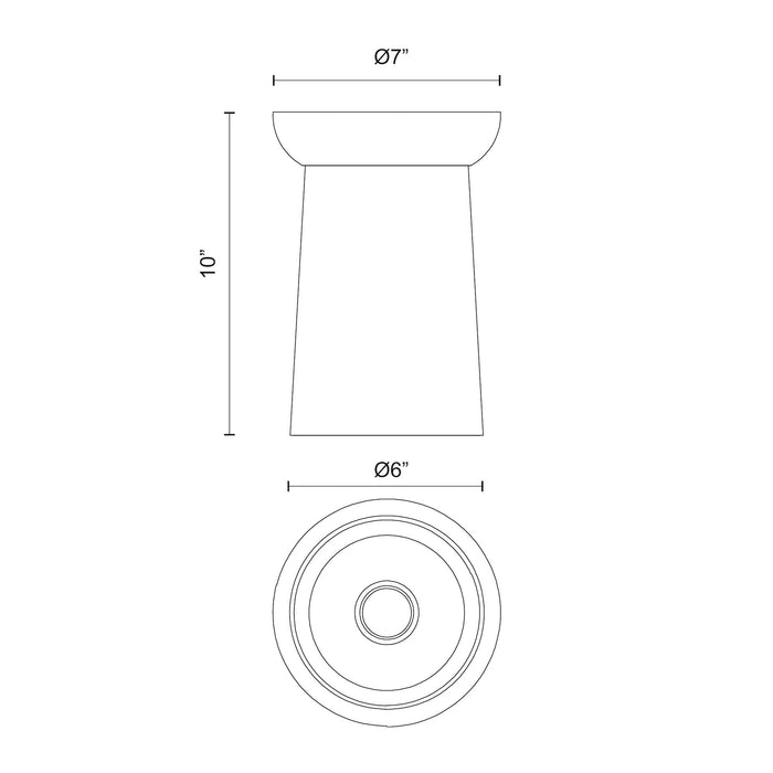 Emil 7-in Steel Flush Mount