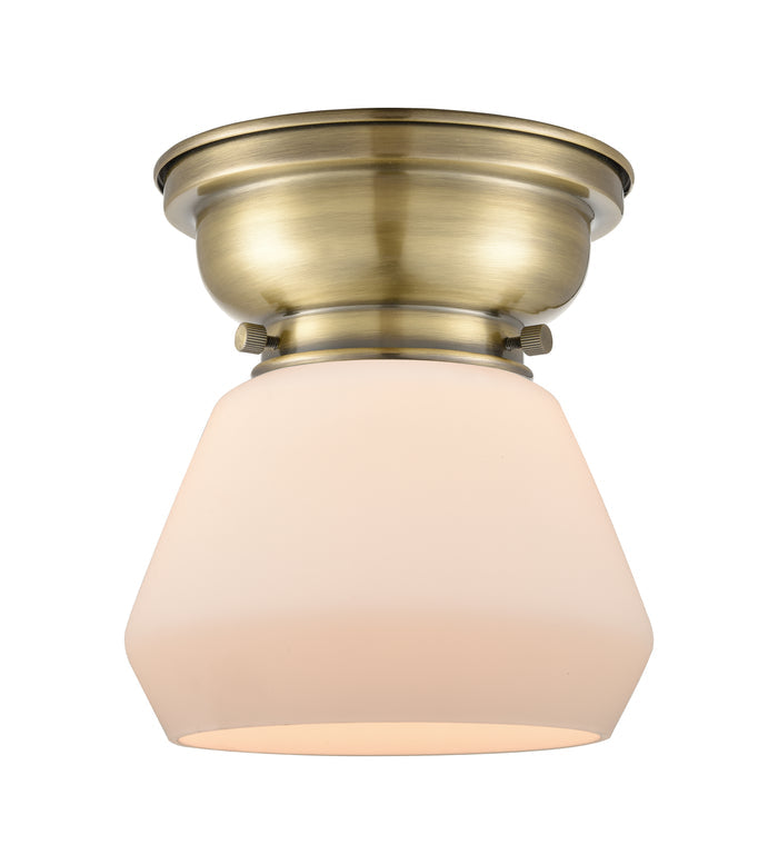 Franklin Flush Mount Satin Nickel Glass