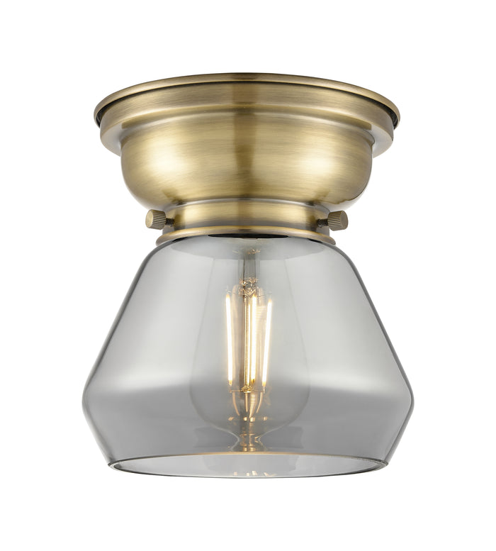 Franklin Flush Mount Satin Nickel Glass