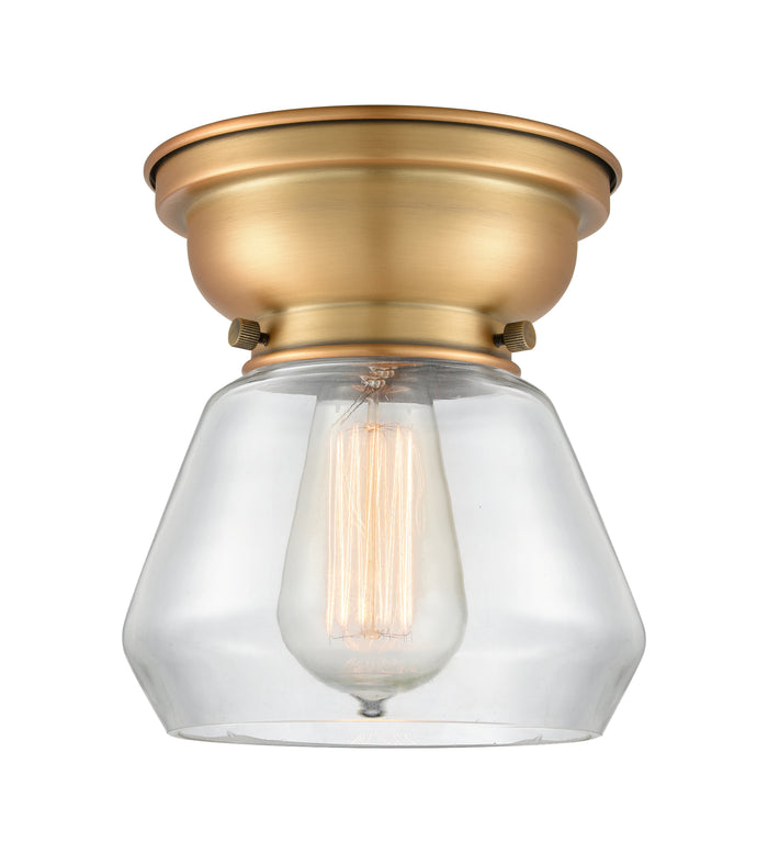 Franklin Flush Mount Satin Nickel Glass
