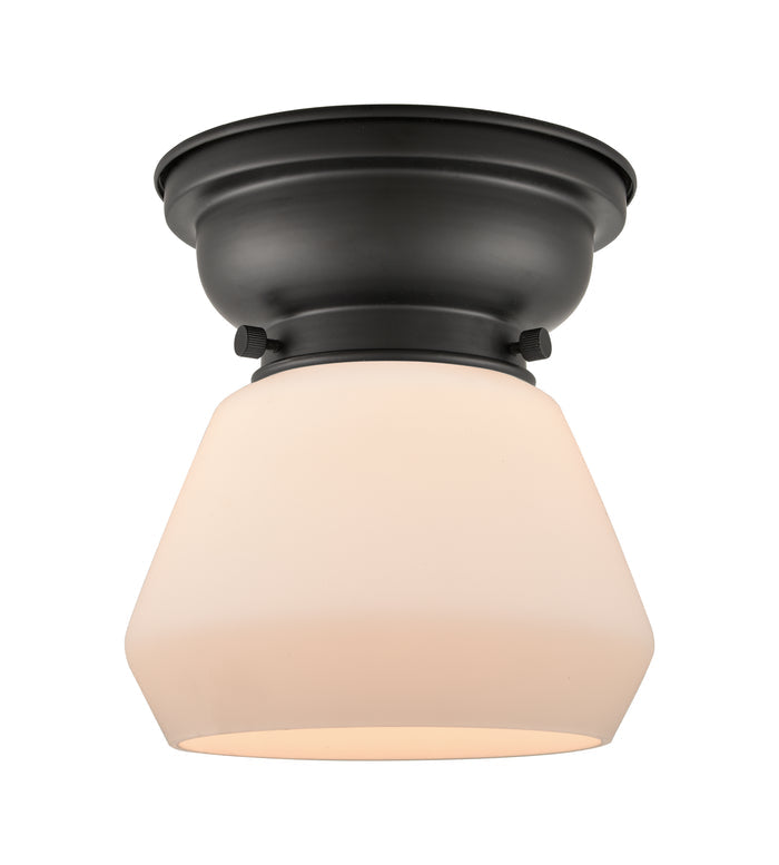 Franklin Flush Mount Satin Nickel Glass