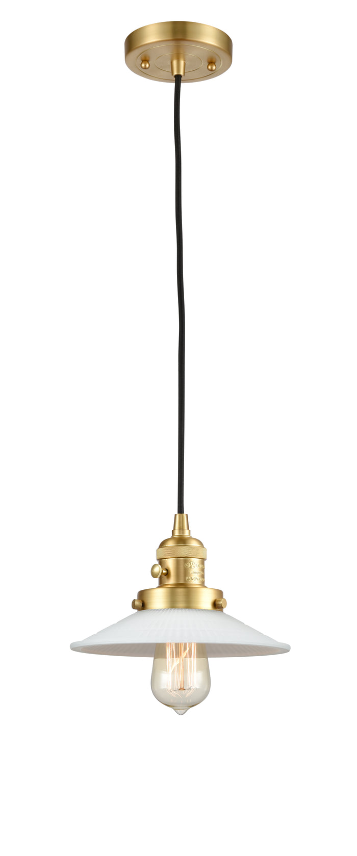 Satin Gold / Matte White Halophane