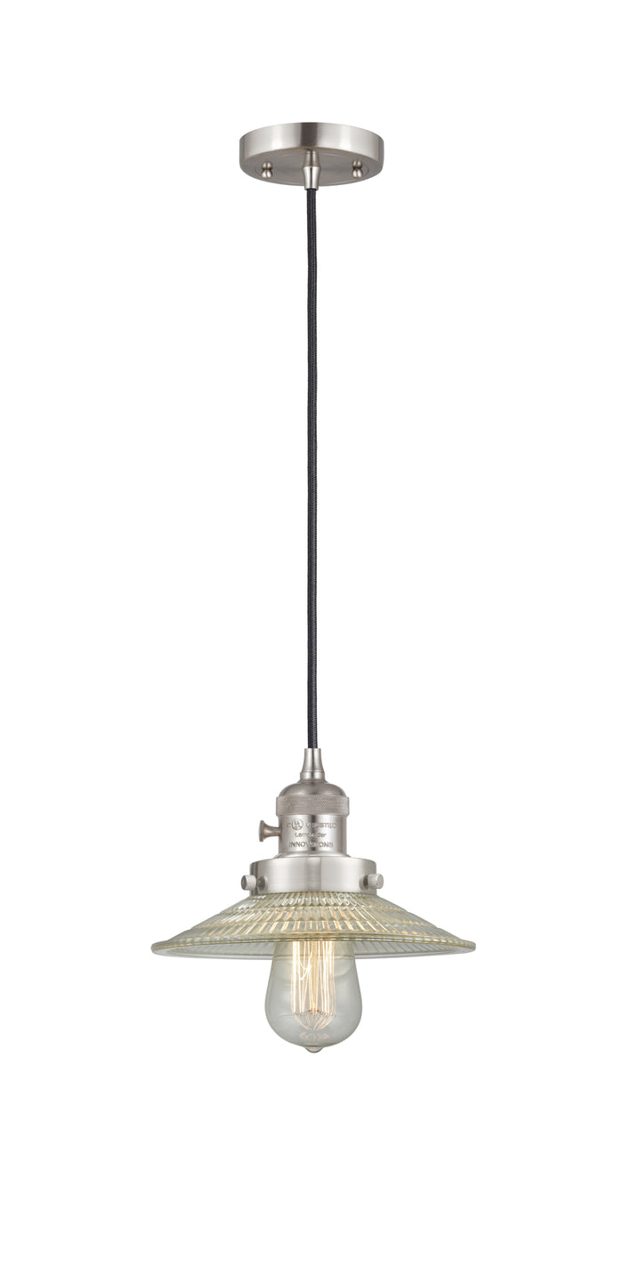 Brushed Satin Nickel / Clear Halophane