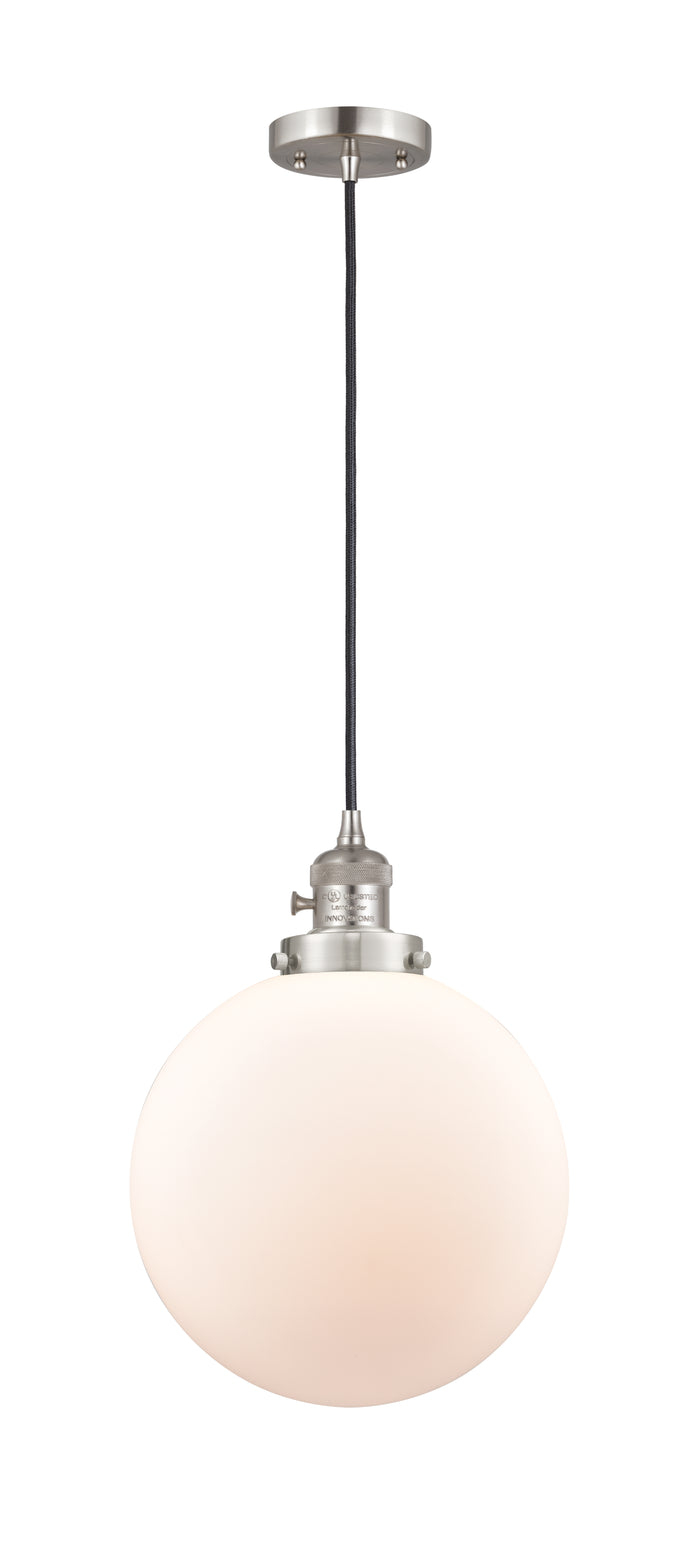 Brushed Satin Nickel / Matte White