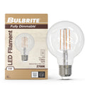 G25 5W Dimmable Clear Filament LED Light Bulb with E26 Base, 2700K, 500 Lumens, 4-Pack
