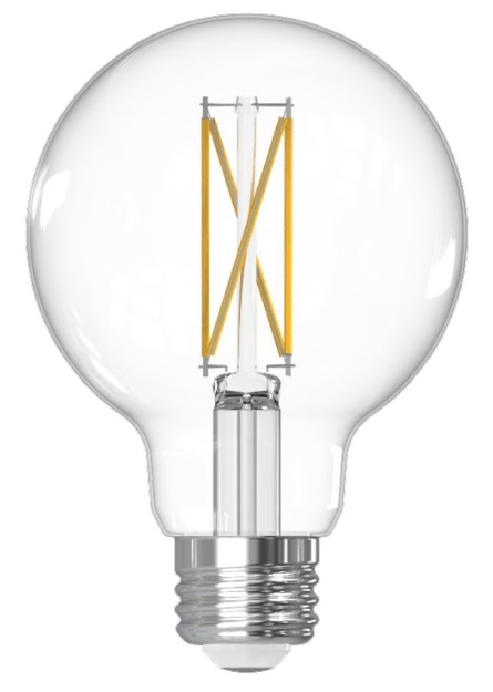G25 7W Dimmable Clear Filament LED Light Bulb with E26 Base, 4000K, 800 Lumens, 8-Pack