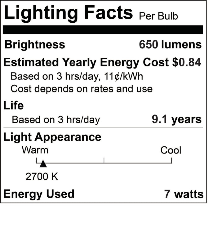 G25 7W Dimmable Milky Filament LED Light Bulb with E26 Base, 2700K, 800 Lumens, 8-Pack