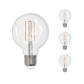 G25 8.5W Dimmable Clear Filament LED Light Bulb with E26 Base, 2700K, 800 Lumens, 4-Pack