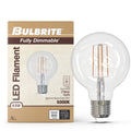 G25 8.5W Dimmable Clear Filament LED Light Bulb with E26 Base, 5000K, 800 Lumens, 4-Pack