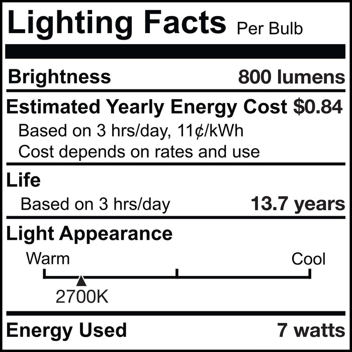 G25 8.5W Dimmable Milky Filament LED Light Bulb with E26 Base, 2700K, 800 Lumens, 2-Pack