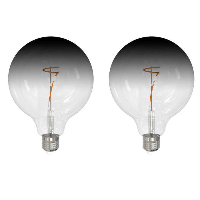 G40 4.5W Dimmable Clear/Smoke Filament LED Light Bulb with E26 Base, 3000K, 200 Lumens, 2-Pack