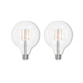 G40 8.5W Dimmable Clear Filament LED Light Bulb with E26 Base, 2700K, 800 Lumens, 2-Pack