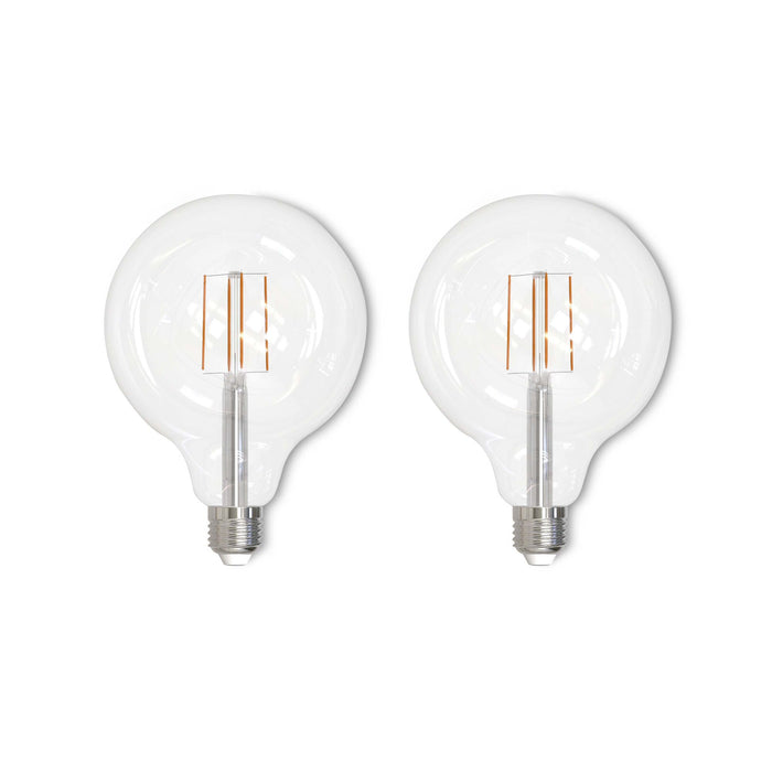 G40 8.5W Dimmable Clear Filament LED Light Bulb with E26 Base, 2700K, 800 Lumens, 2-Pack