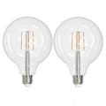G40 8.5W Dimmable Clear Filament LED Light Bulb with E26 Base, 3000K, 800 Lumens, 2-Pack