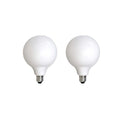G40 8.5W Dimmable Milky Filament LED Light Bulb with E26 Base, 2700K, 800 Lumens, 2-Pack