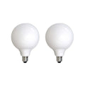 G40 8.5W Dimmable Milky Filament LED Light Bulb with E26 Base, 3000K, 800 Lumens, 2-Pack