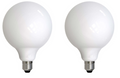 G40 8.5W Dimmable Milky Filament LED Light Bulb with E26 Base, 4000K, 800 Lumens, 2-Pack