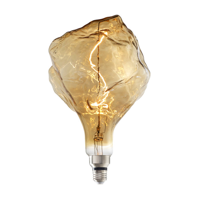 Grands GLACIER 4W Dimmable Amber Filament LED Light Bulb with E26 Base, 2000K, 200 Lumens