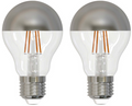 Half Series A19 4.5W Dimmable White Filament LED Light Bulb with E26 Base, 2700K, 360 Lumens, 2-Pack