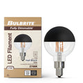 Half Series Designer G25 5W Dimmable Half Black Filament LED Light Bulb with E26 Base, 2700K, 400 Lumens, 4-Pack